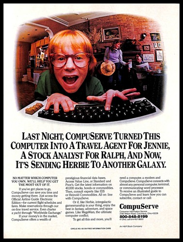 1983 compuserve vintage stampa - compuserve,