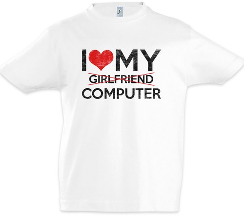 Shirt love my computer - love,
