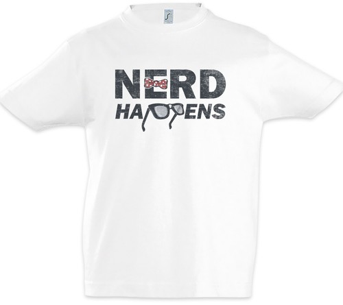 Shirt nerd happens - happens, bambini
